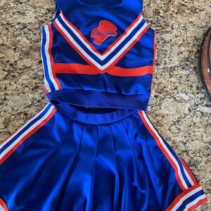 Blue and Orange Gators Cheerleading Outfit